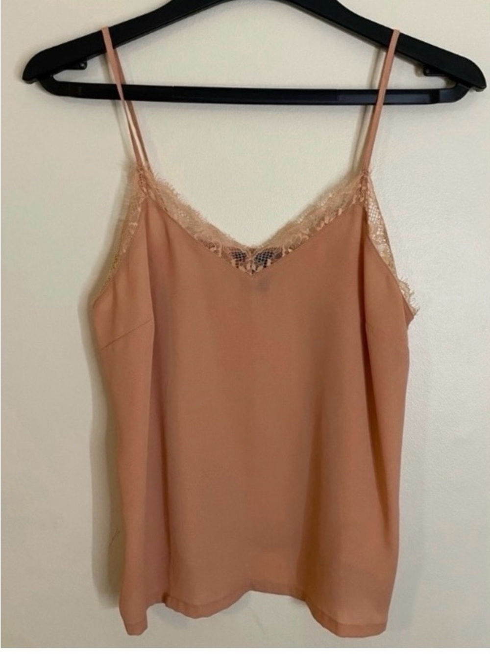 Forever 21 Blush coral Lace-Trim Satin Cami
